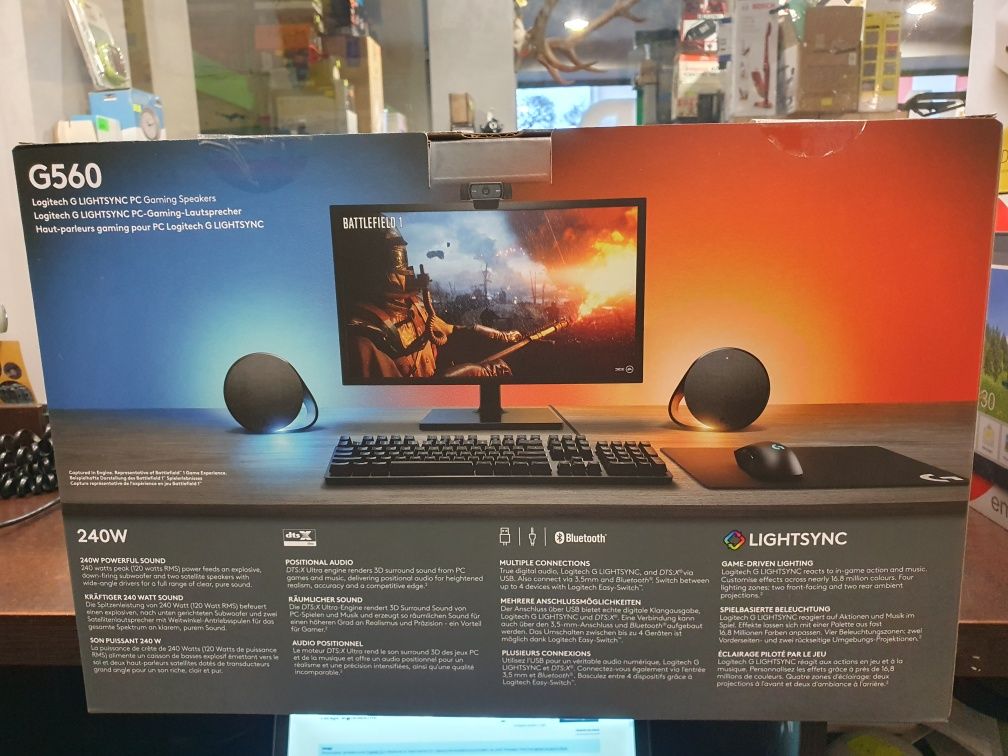 Zestaw głośników 2.1 Logitech G560 PC 2.1 120 W czarny