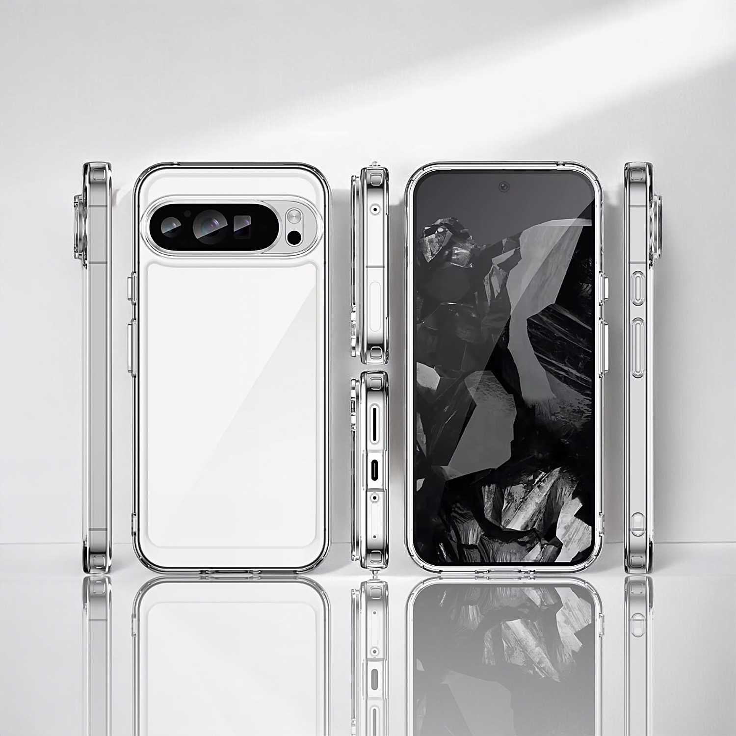 Etui ELEVATE HEXAGON do Google Pixel 9 Pro XL - Clear