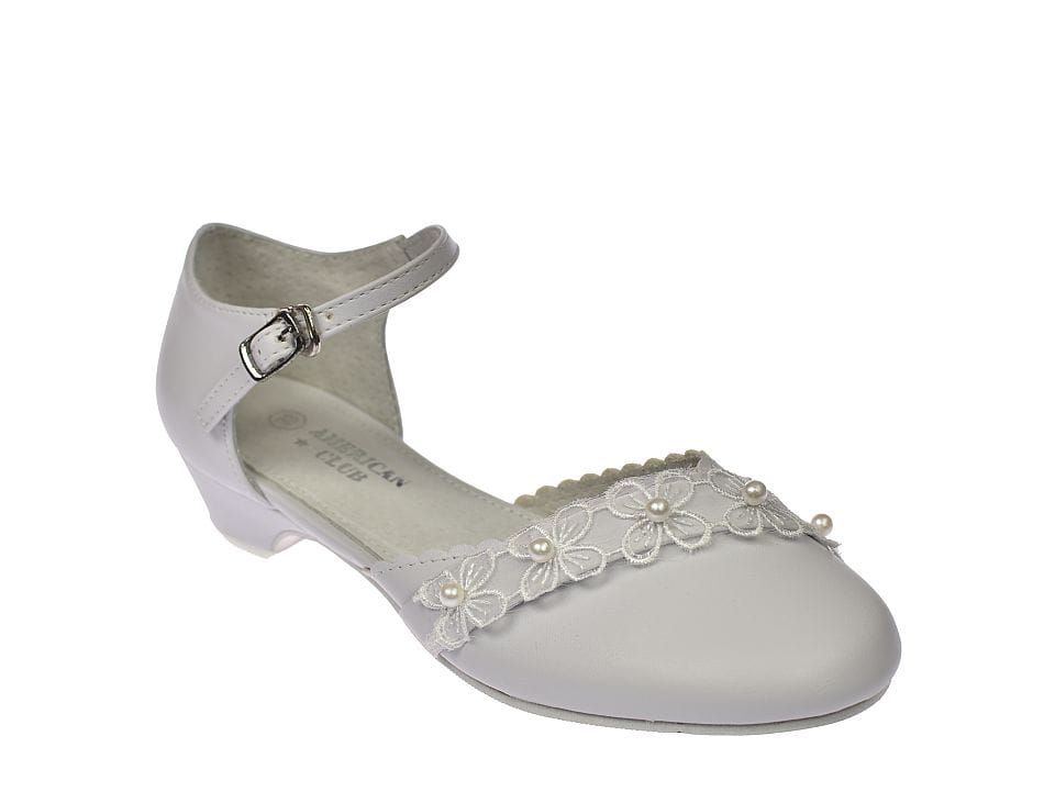 Buty komunijne dziewczęce balerinki białe  42/23 rozm. 36