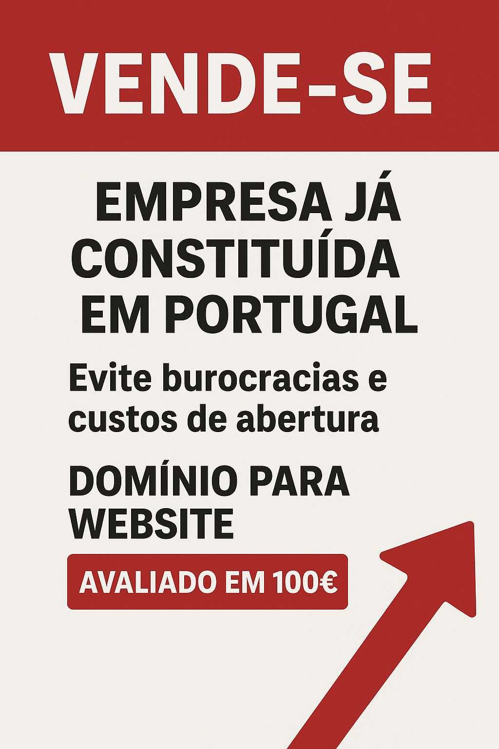 Vende-se Empresa já constituída - Oferta domínio website de 100€