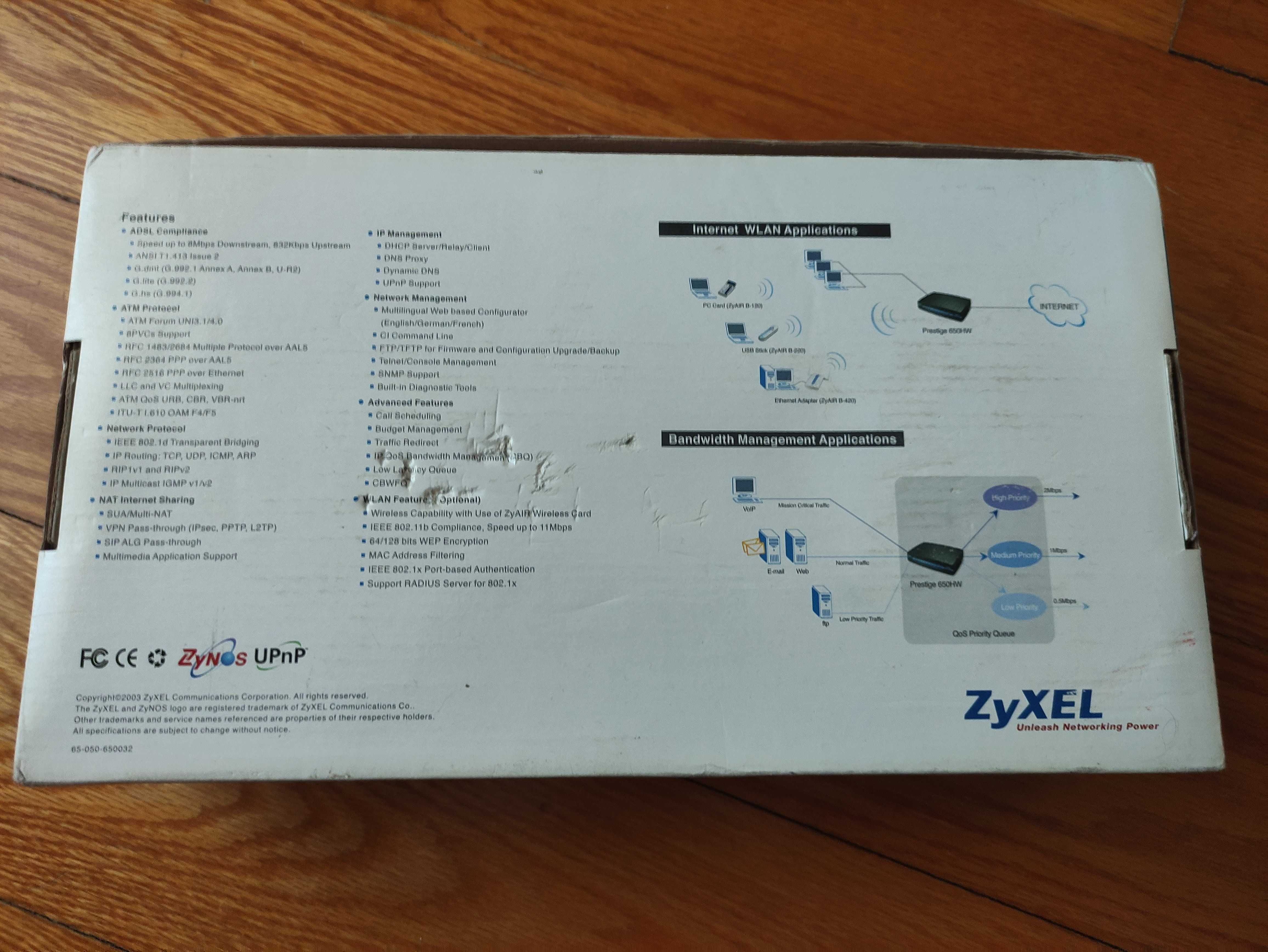 Prestige 650H HW Series – ADSL Router – Usado como Novo