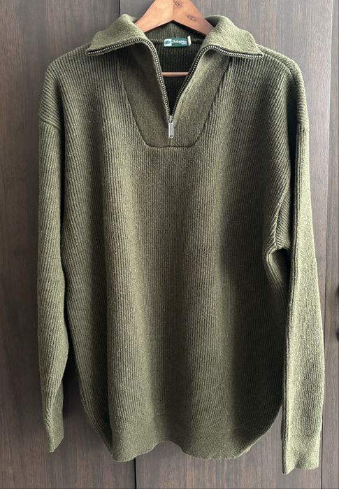 Camisola XL de malha grossa em verde