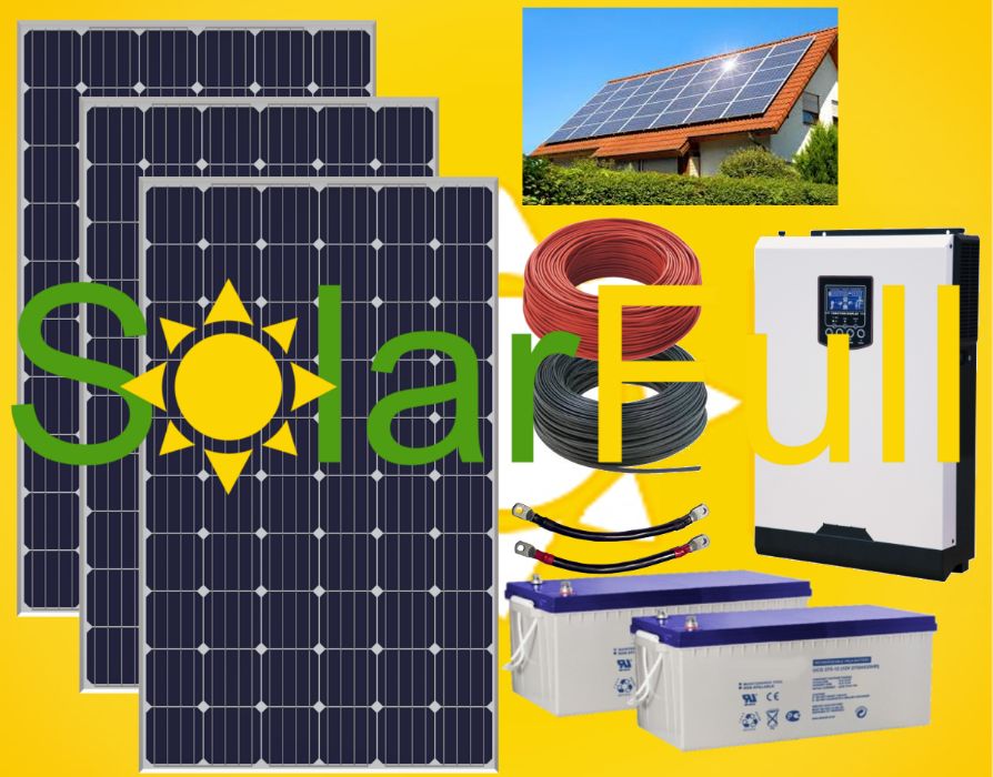 Kit – 3.000w habitação painel fotovoltaico solar pico 6 kw Prd. 1.350w