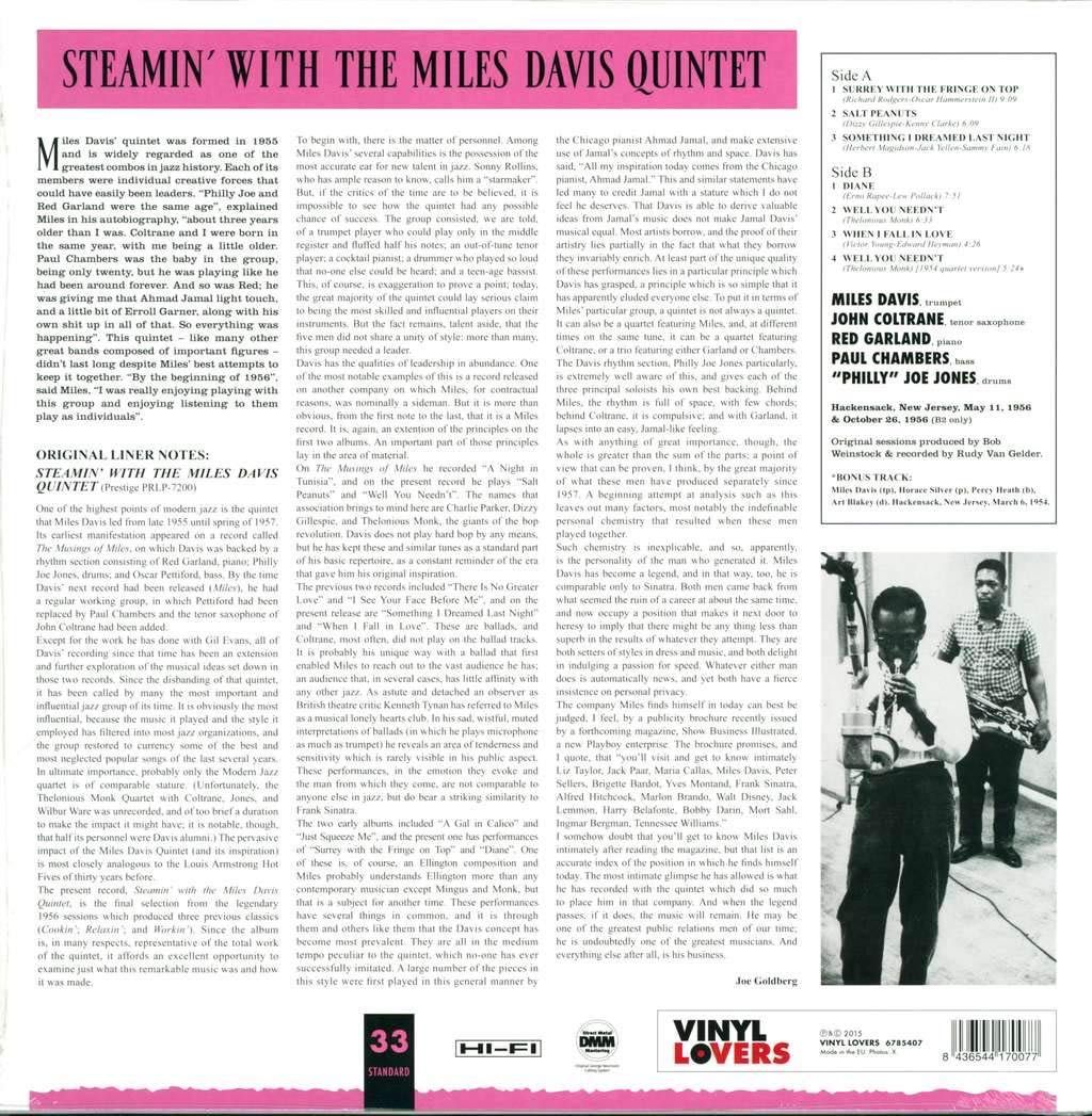 Steamin with the Miles quintet - Edição Limitada - vinil novo embalado