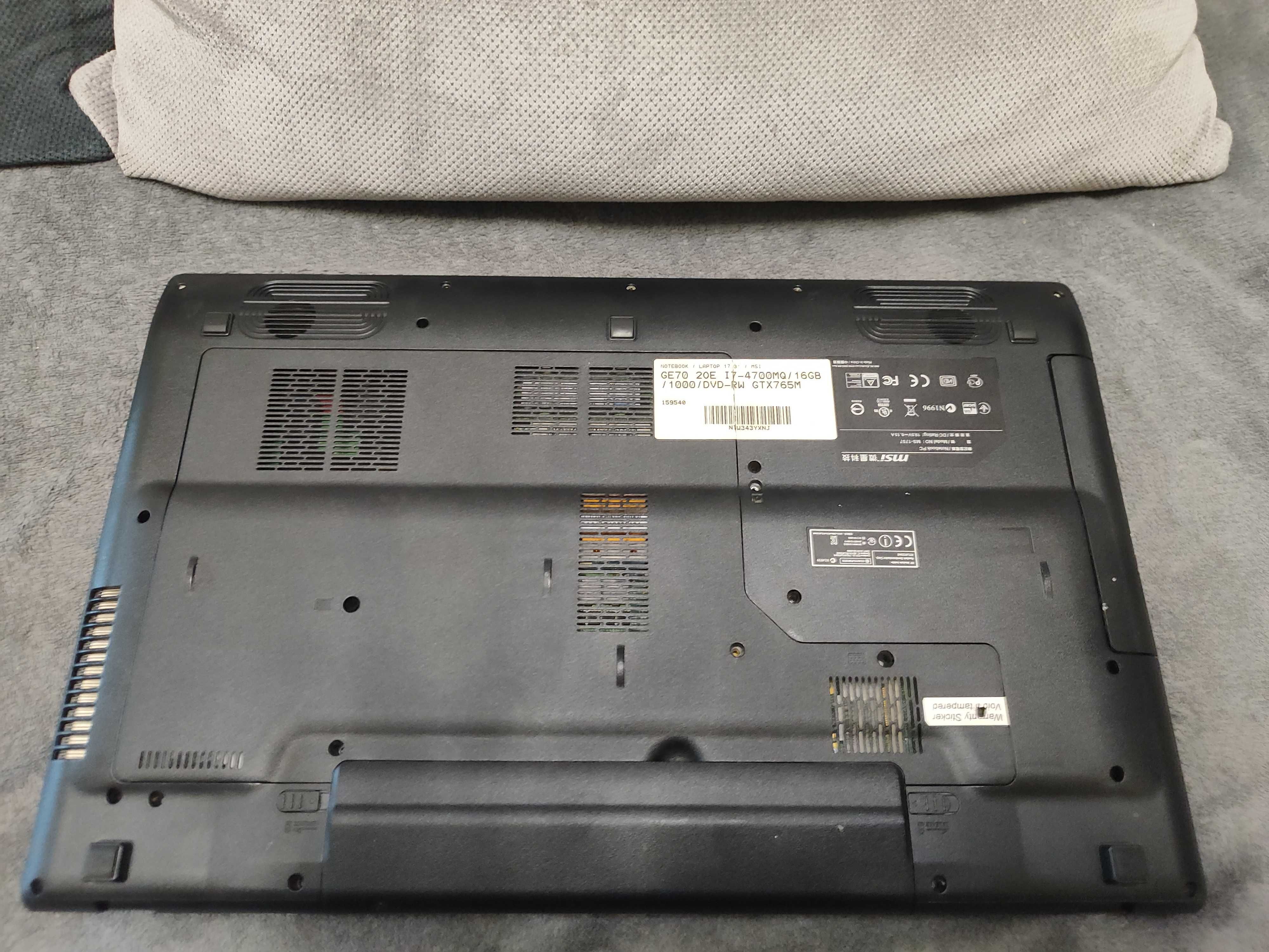 Laptop MSI GE70 2OE I7-4700MQ / 16GB / GTX 765M