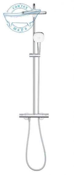Душевая система с термостатом Grohe Tempesta 250 Cube хром 26689001