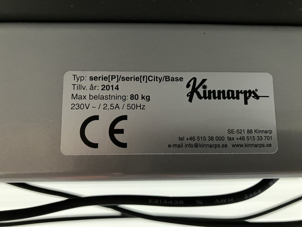 Biurko regulowane elektrycznie Kinnarps