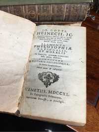 Livro Pele Carneira Séc XVIII Filósofo Alemão Jo. Gottl. Heinecii 1740