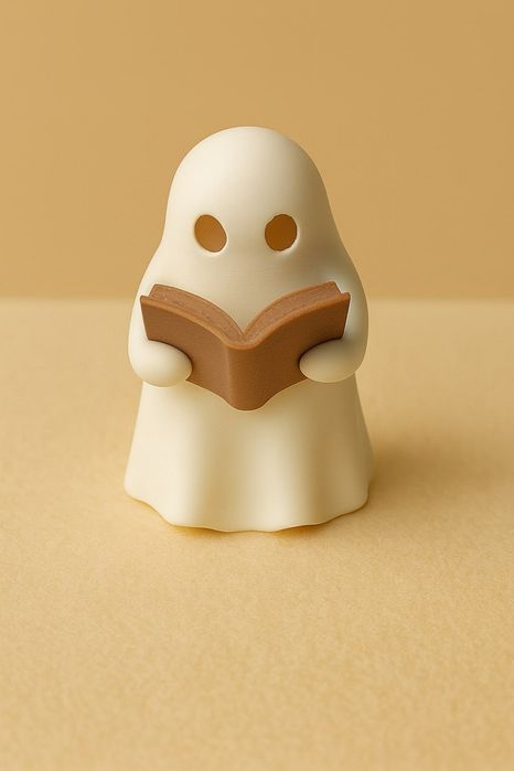 Хелловін. Привид із книжкою — 3D-друк, еко PLA, декор до Гелловіну