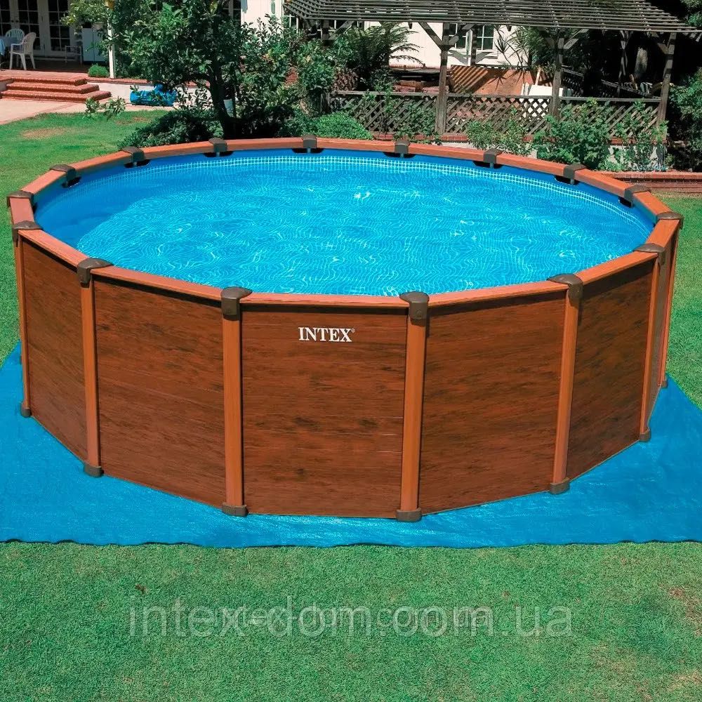 Каркасний басейн Intex Sequoia Spirit Wood-Grain Frame Pool 569*135 см