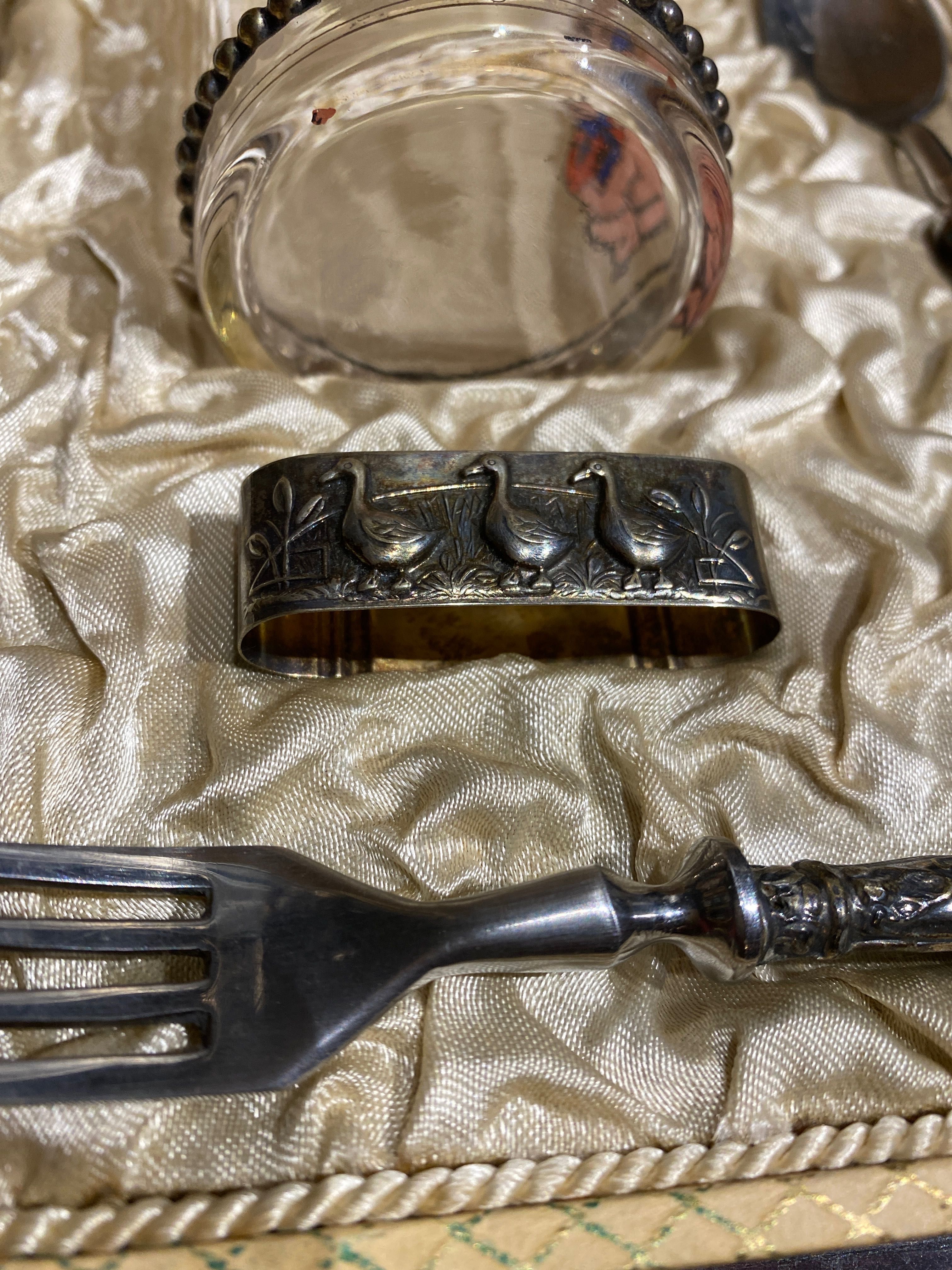 Conjunto talheres prata Portuguesa contrastada 21 cm Centenário