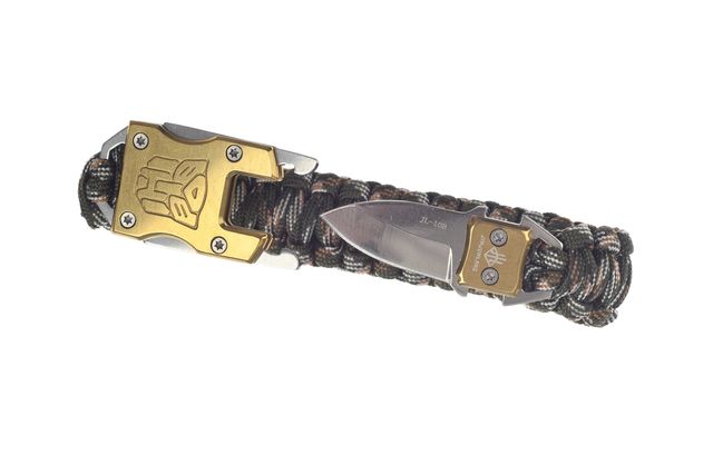 BRANSOLETKA PARACORD survival ostrze nóż linka - PD-35