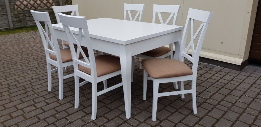 komplet 6 krzeseł+ stół 140 nowy Producent promocja