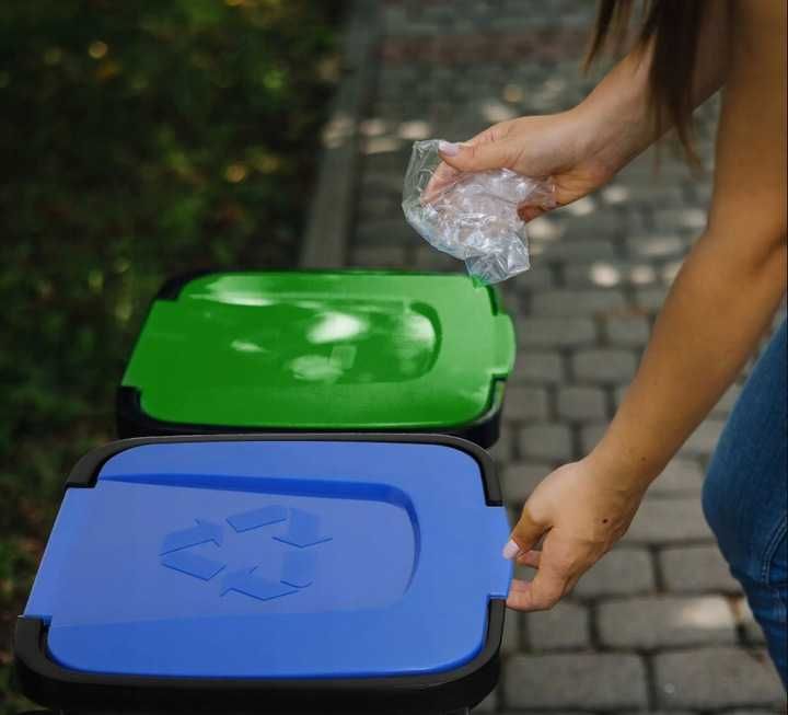Kosze do segregacji odpadów 4x30L papier szkło plastik BIO XL