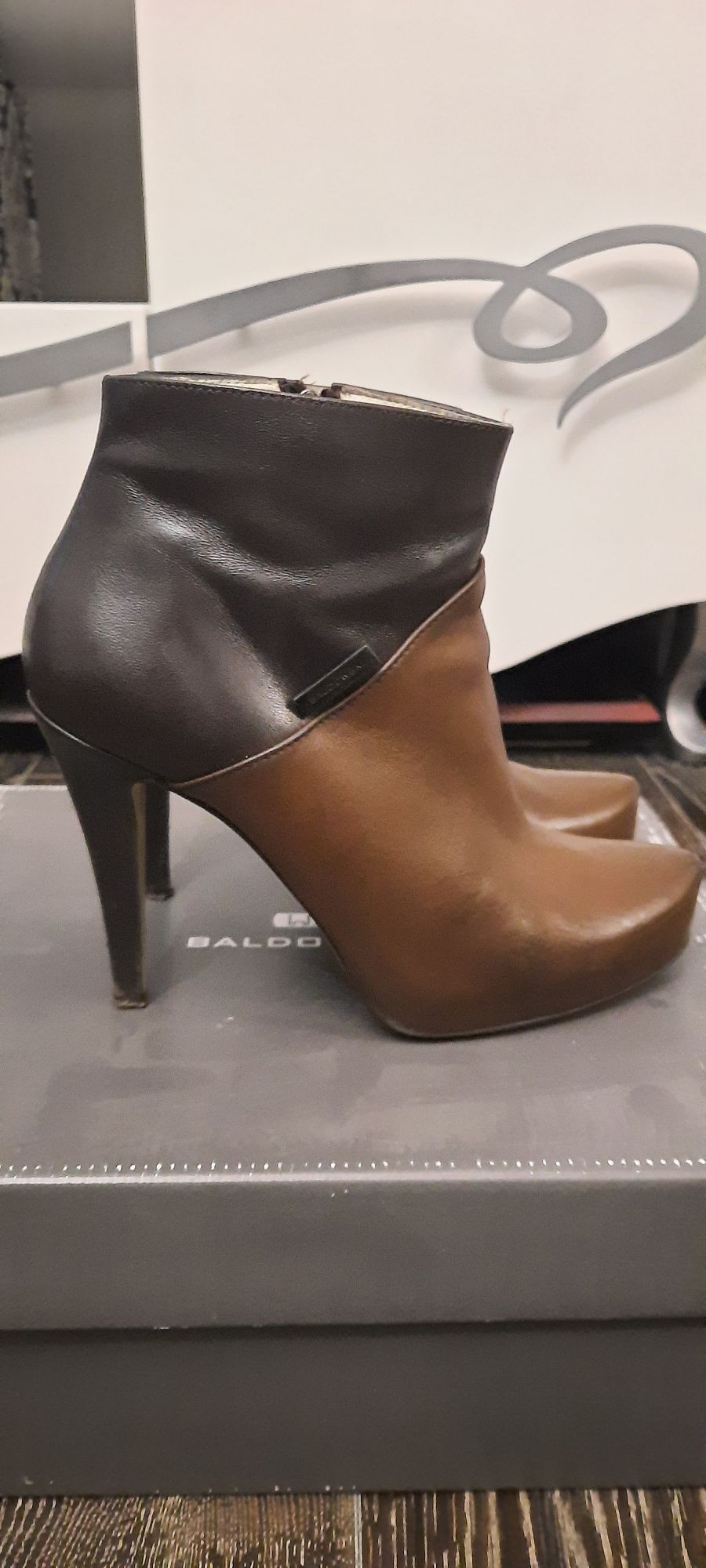 Botki Baldowski r.35 skóra brąz wkładka 22,5cm