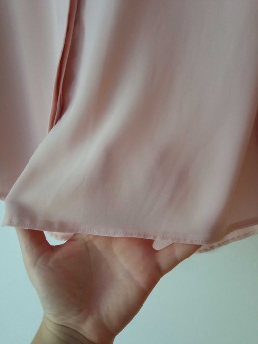 Koszula z długim rękawem mgiełka lekka pudrowy róż basic George XL 42