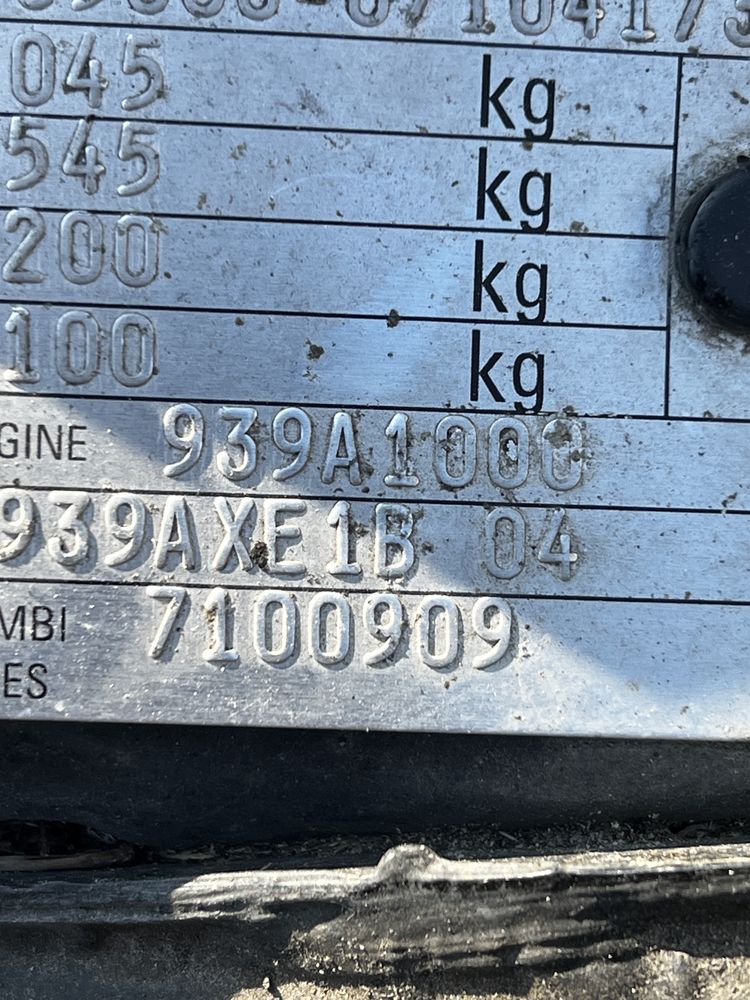 Silnik 1.9 jtd, Fiat, Alfa, 939A1000