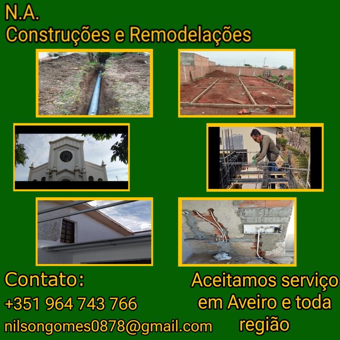 Serviços construtivos e remodelaçoes