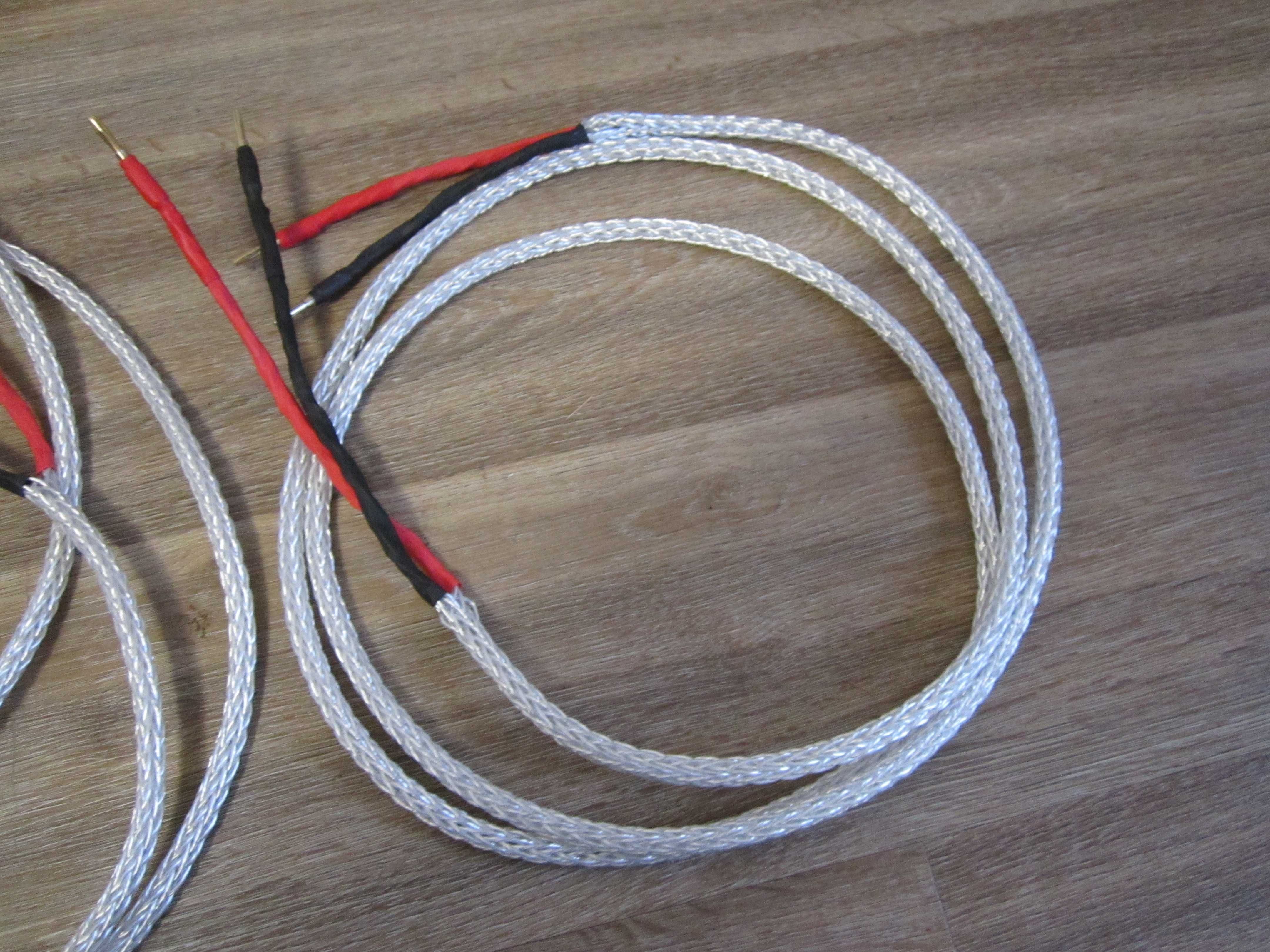 Silver Kabel głośnikowy plecionka  KIMBER.  OCC. 2x3 m. wtyk banan