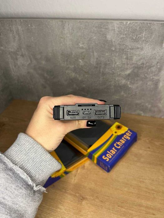 Повербанк на сонячній батареї! Power Bank + ліхтар! На 20.000 mAH.