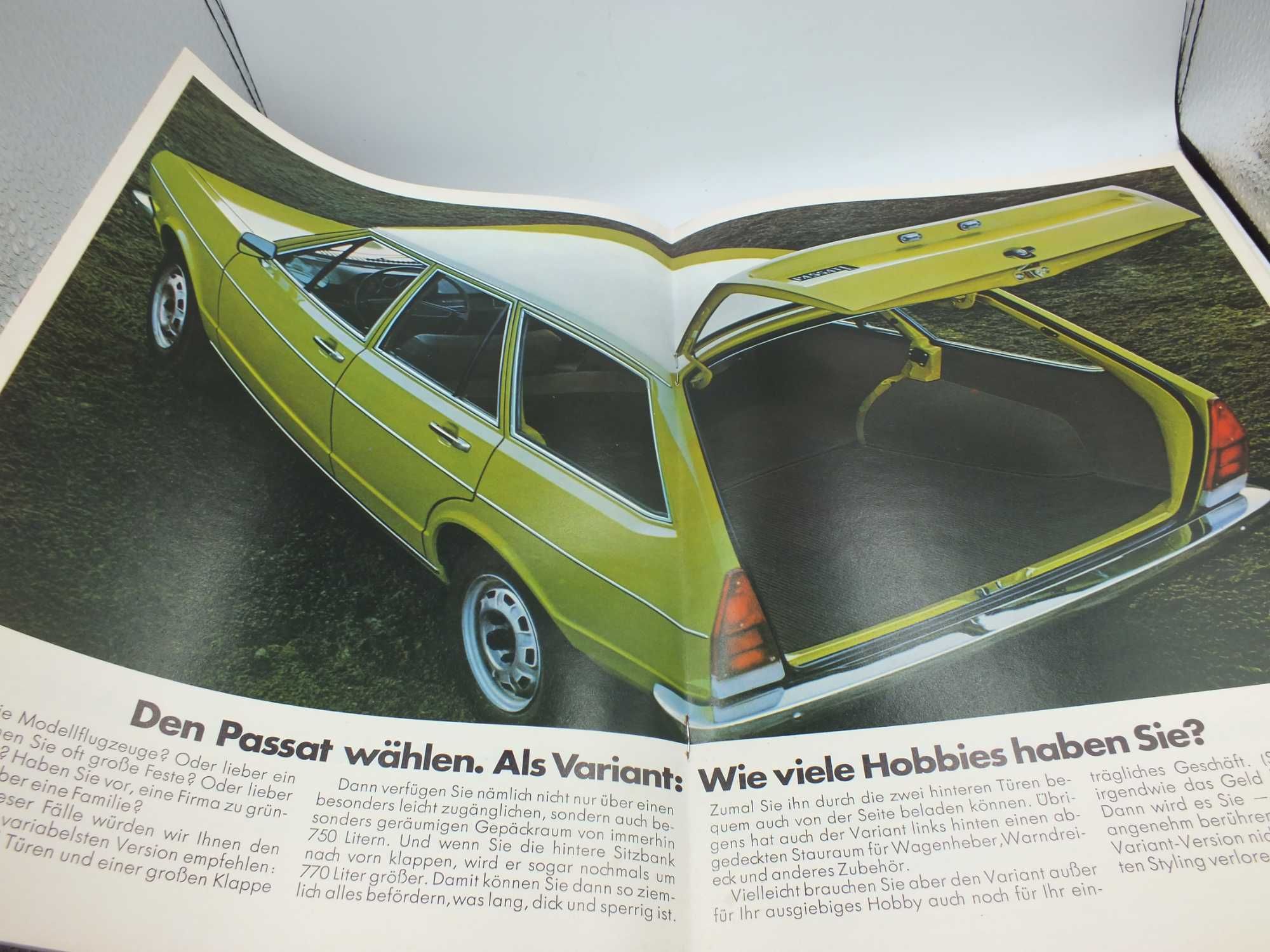 Folder reklamowy prospekt LEGENDARNY  VW Passat 1974 r