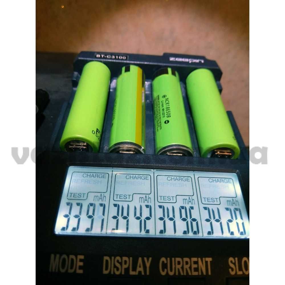 Аккумулятор 18650 Panasonic 3400mAh NCR18650B Li-ion, Реальная емкость