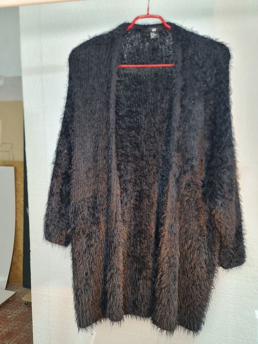 Casaco malha senhora preto H&M M/L