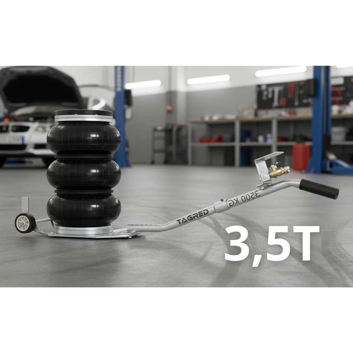 NOWY Podnośnik Pneumatyczny Bałwanek 3,5T Samochodowy Do Auta FAKTURA