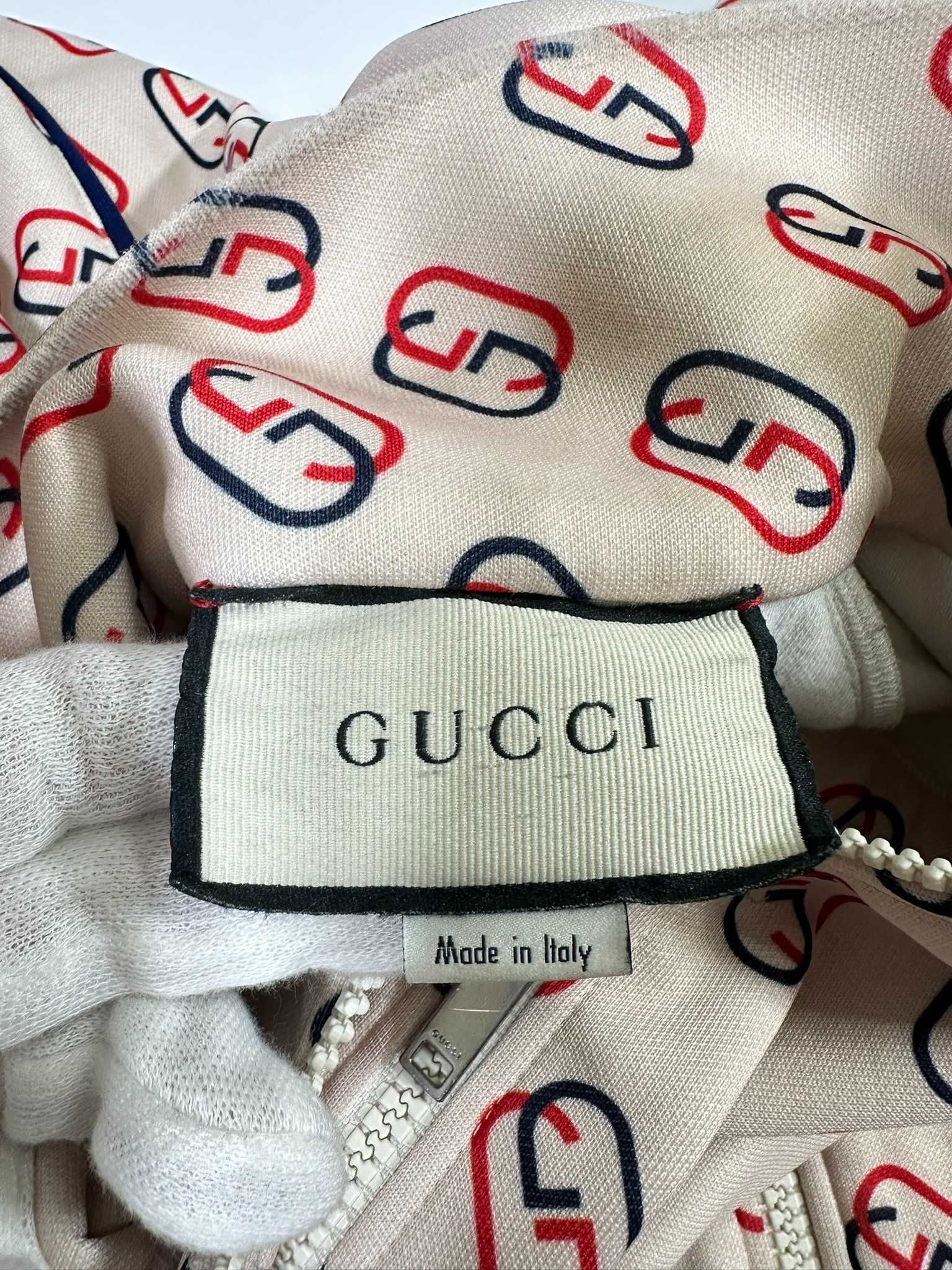 Oryginalna Bluza Gucci Monogram Striped Rozpinana