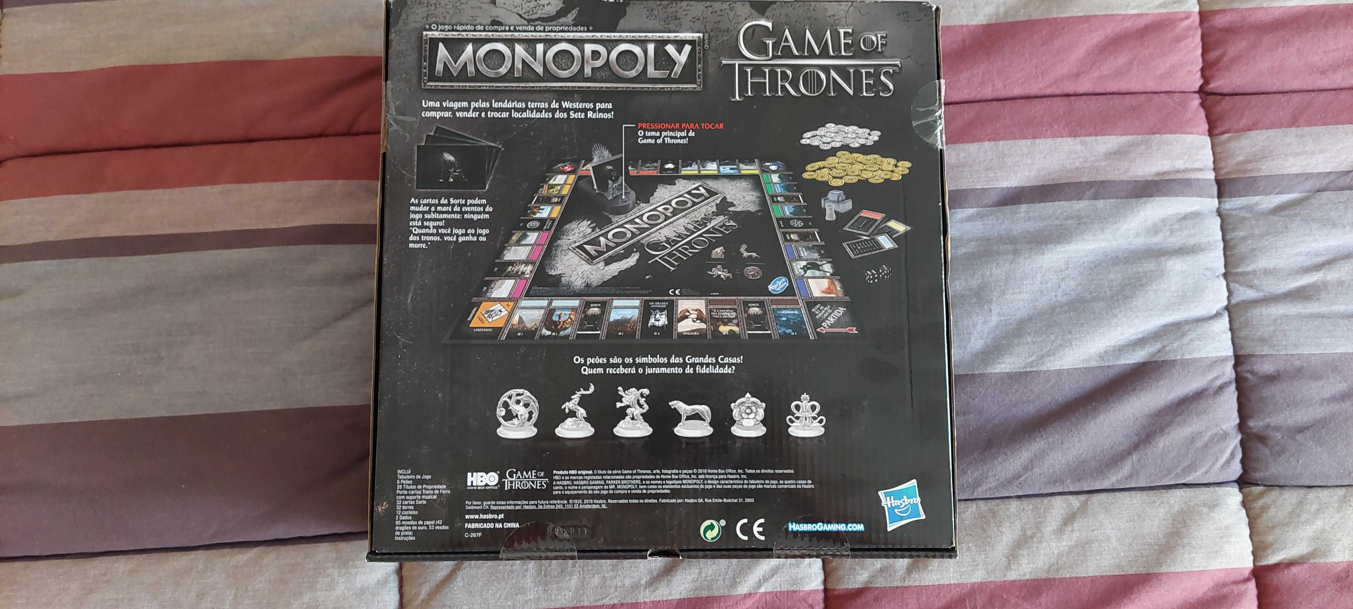 Jogo de monopoly  guerra dos tronos