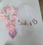 Welon bride to be + naszyjnik kwiatowy