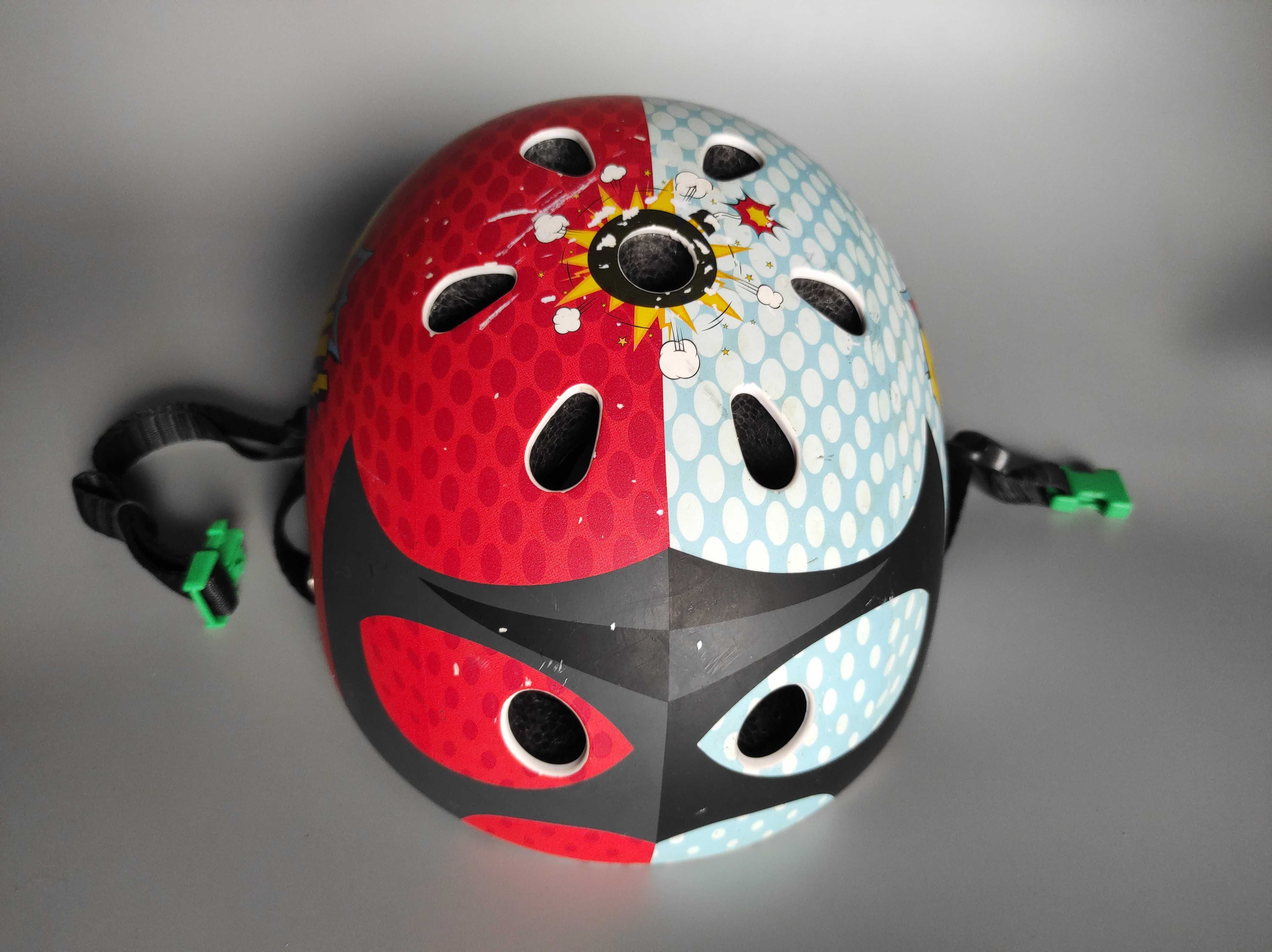 Детский защитный шлем котелок Etto Psycho Kid Leke, размер XS 46-52см