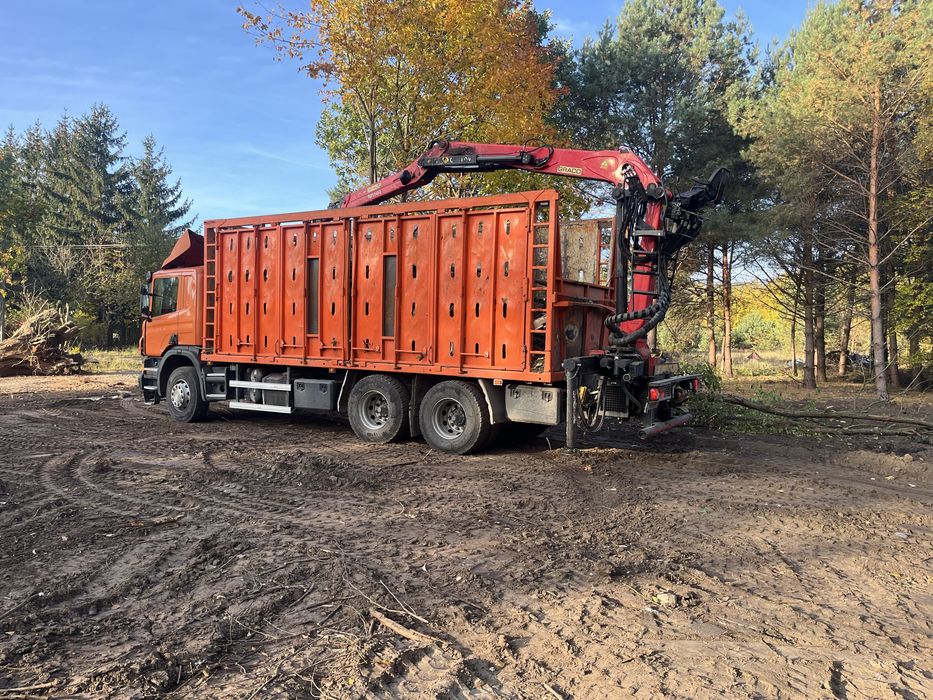 Wywoz galezi karp trawy lisci transport drewna