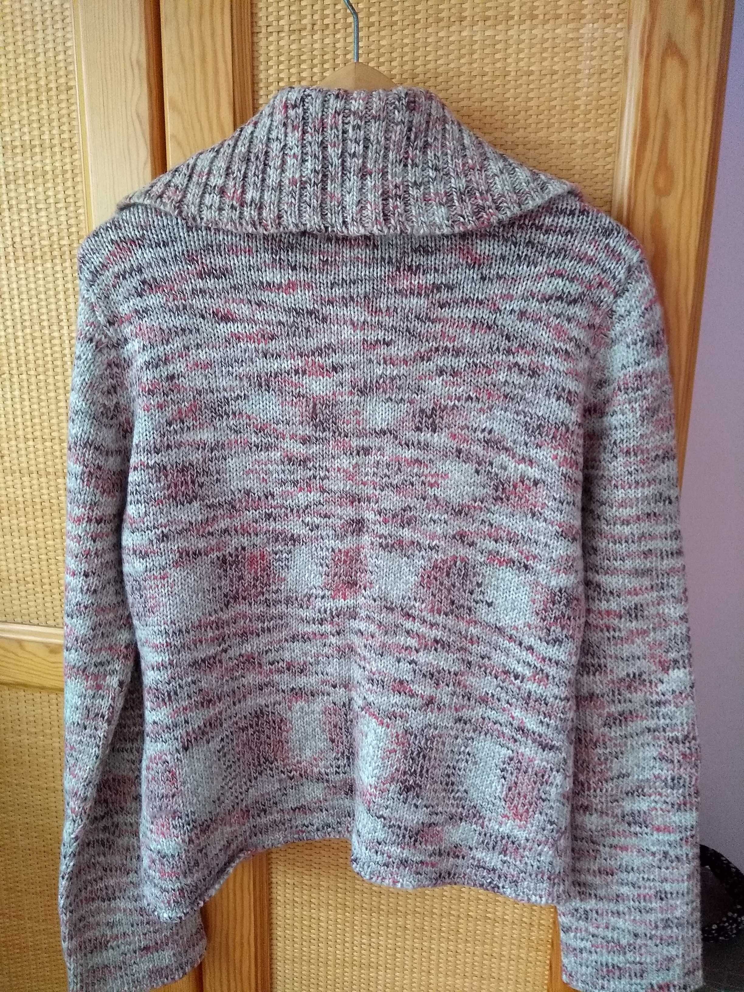 Sweter damski rozpinany.  Reserved - r. L  - 20% wełna.