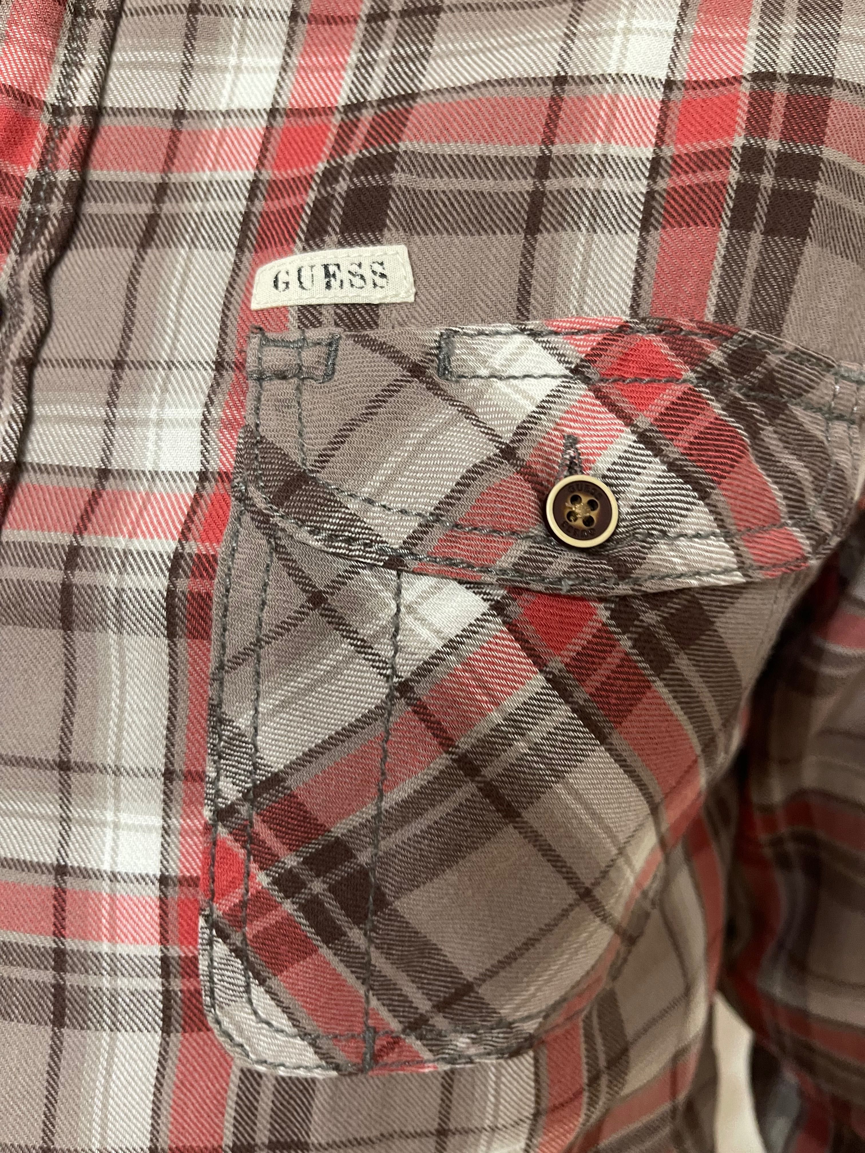 Camisa castanha Guess homem