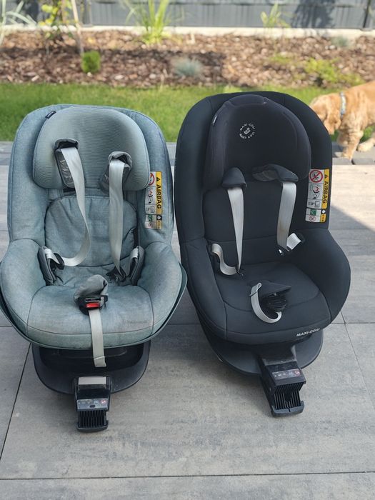 Dwa foteliki Maxi Cosi Pearl + dwie bazy isofix 9-18 kg