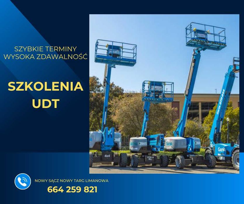 Kursy UDT – Wózki Widłowe, Ładowarki Manitou, HDS, Żurawie, Zwyżki