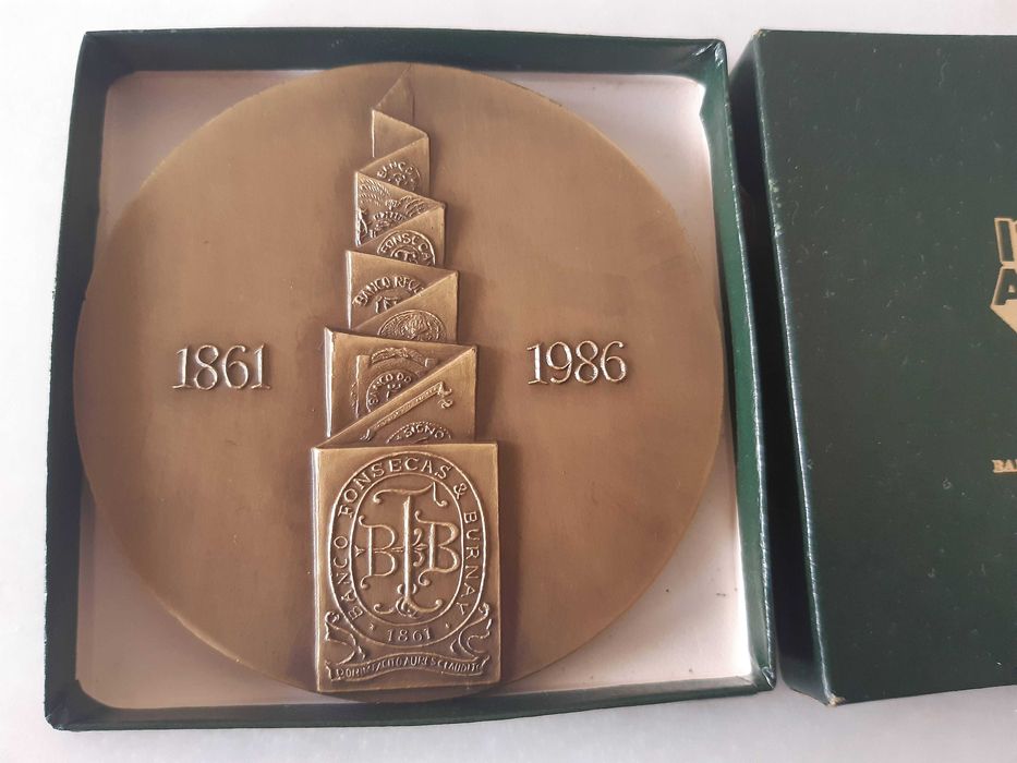 Medalha bronze Comemorativa dos 125 anos do Banco Fonsecas & Burnay