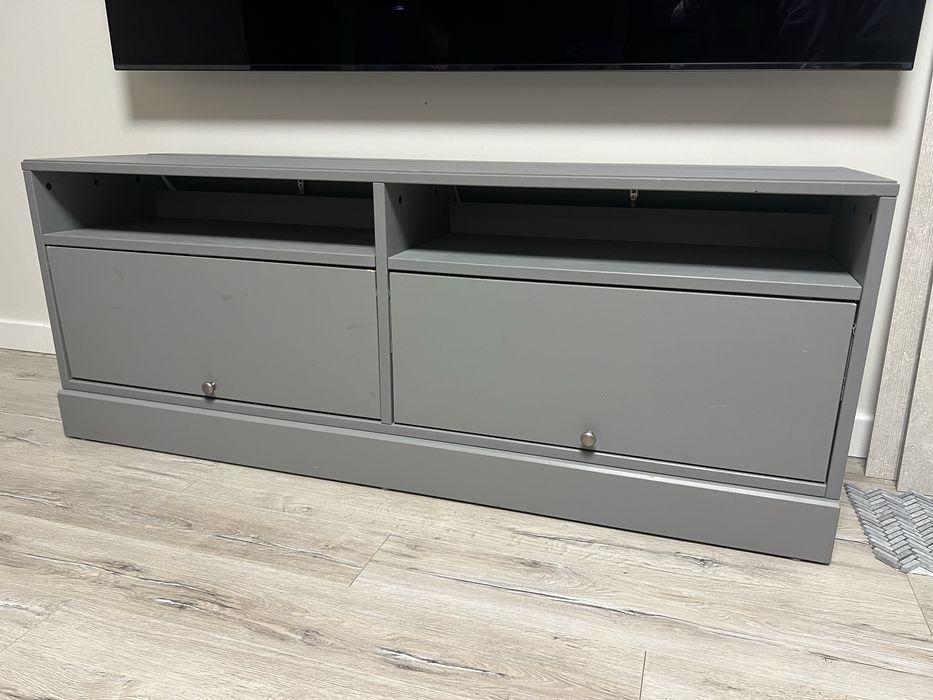 Komplet Kredens Havsta ikea + szafka Tv szare