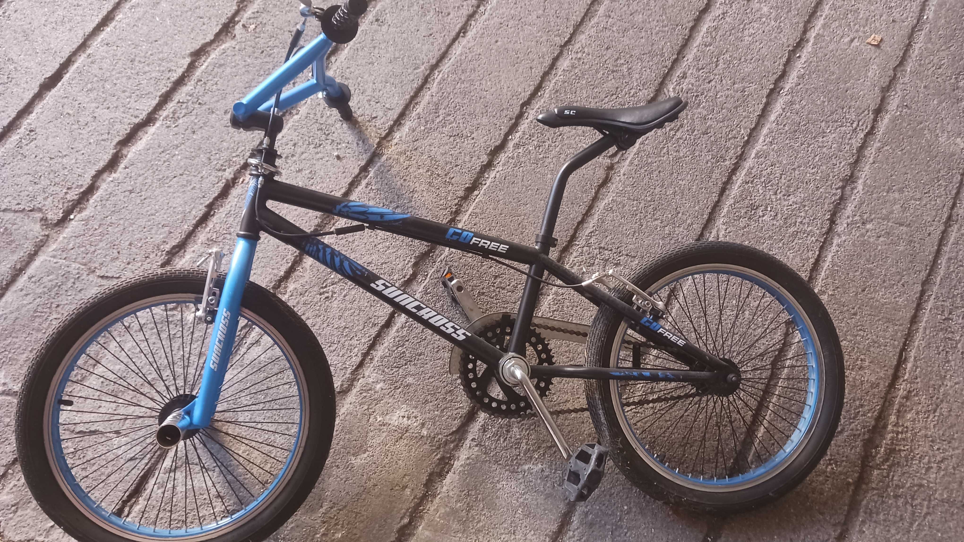 Bicicleta BMX20 freestyle SUNCROSS Imp. azul