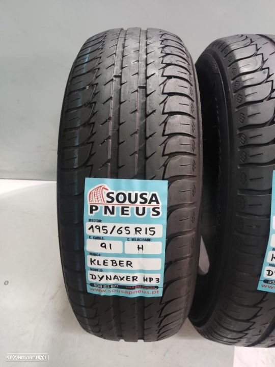 2 pneus semi novos 195-65r15 kleber - oferta dos portes 85 EUROS