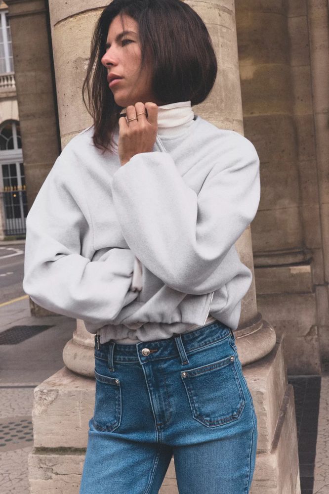 Жіноча куртка бомбер з еластичною окантовкою знизу Zara розмір L XL 2X