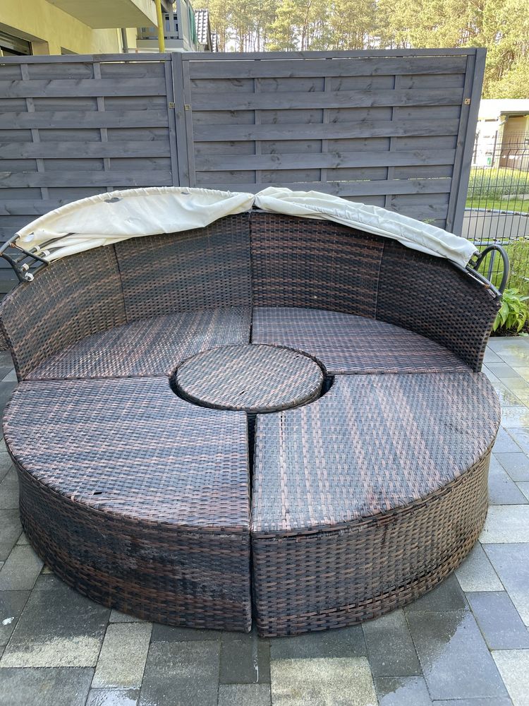 Wyspa ogrodowa rattan