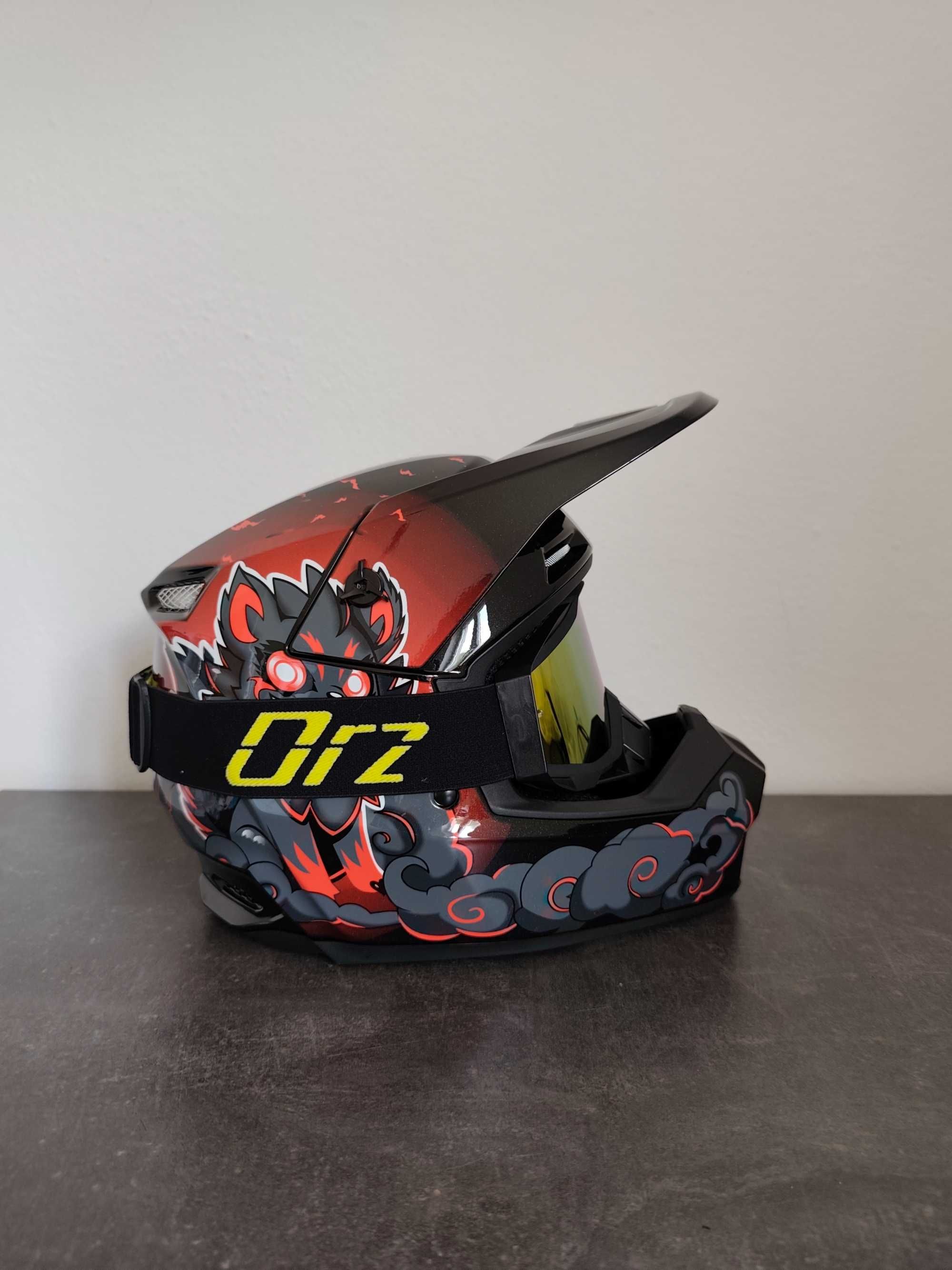 Zestaw ORZ kask gogle S-XL + pokrowiec i gratis cross rower hulajnoga