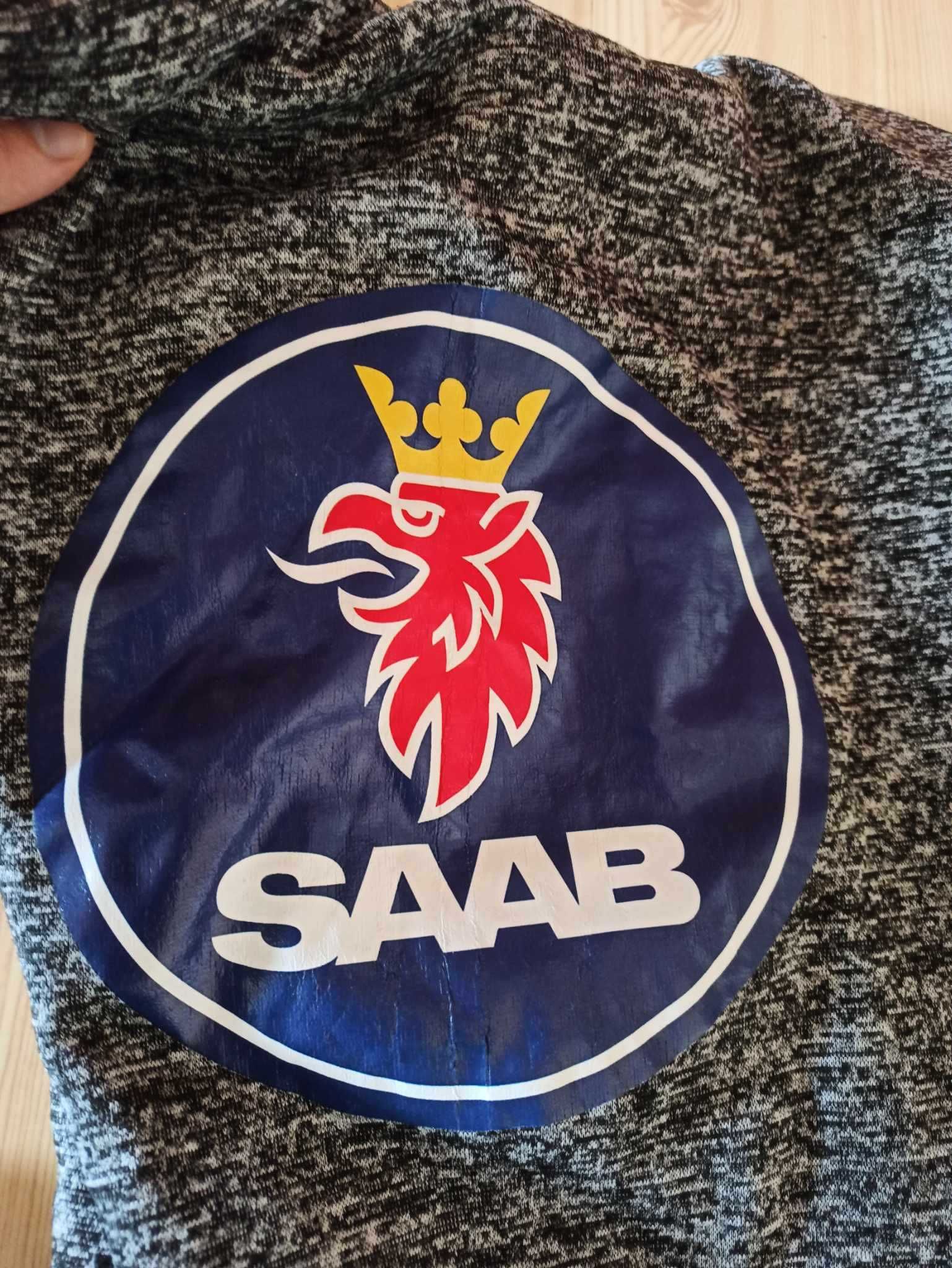 Bluza Saab L XL ciepła z kapturem zamek bardzo ładna