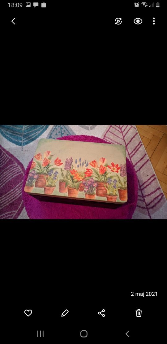 Skrzynka decoupage