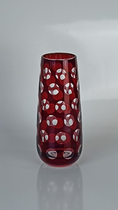 Wazon Alfred Taube kristalglasfabrik. Niemcy. Vintage. 15 cm.