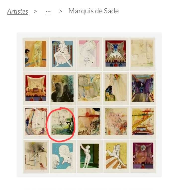 Salvador Dali litografia Le Dilemme de D'amis 100% Orginał