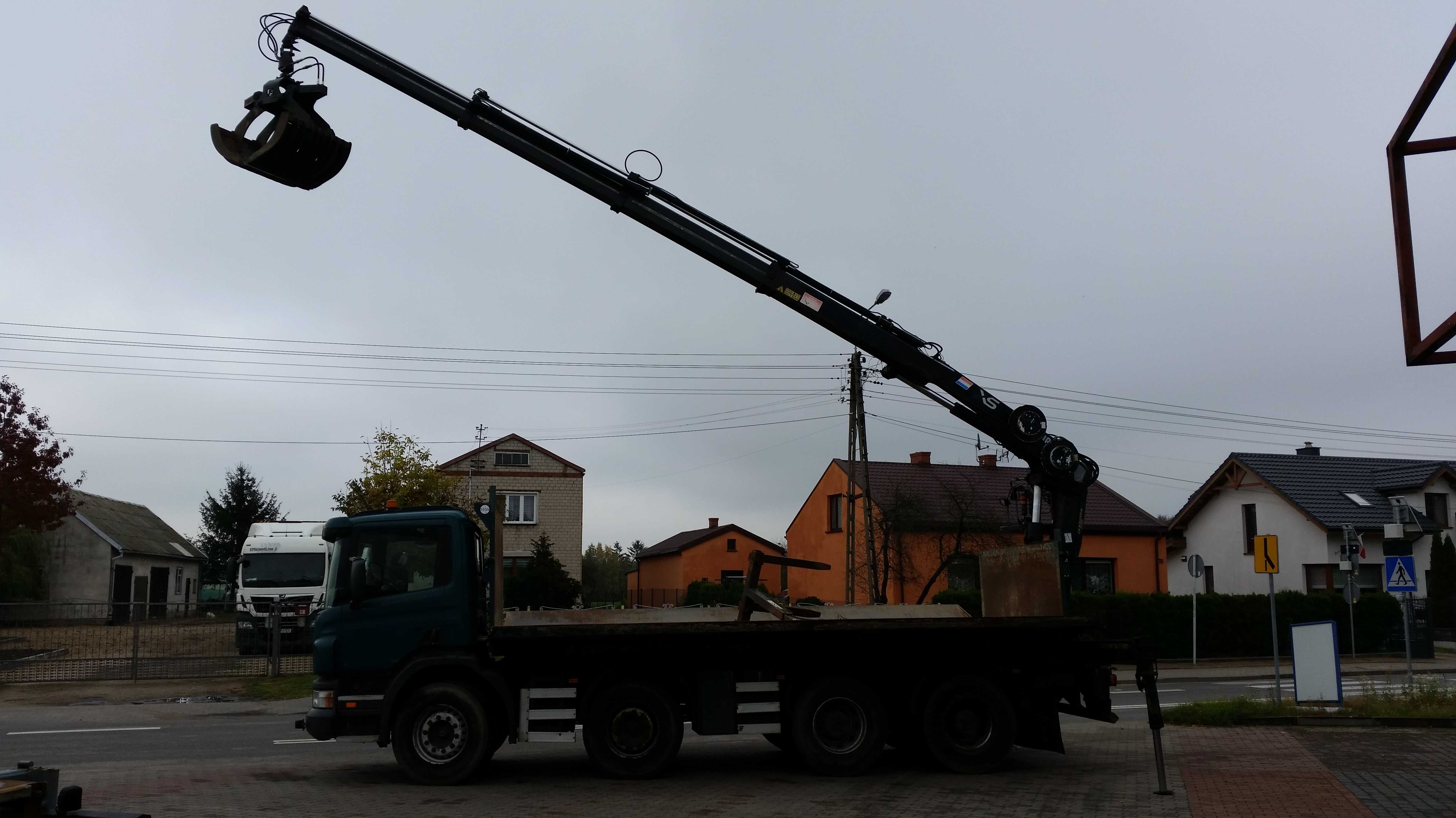 SCANIA P380 ,wywrotka, HDS HIAB 166 -RADIO, 8X4 ,