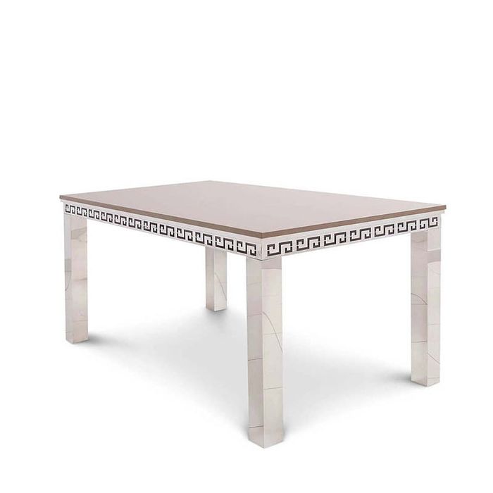 Stół glamour Verona stal szlachetna blat kamienny nowoczesny